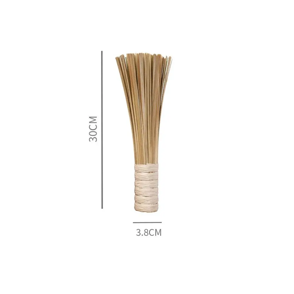 2 Pcs 12-Inch Cleaning Brushes Bamboo Multi-purpose Wok Cleaning Brush Good Flexibility Bamboo Cleaning Brush Kitchen