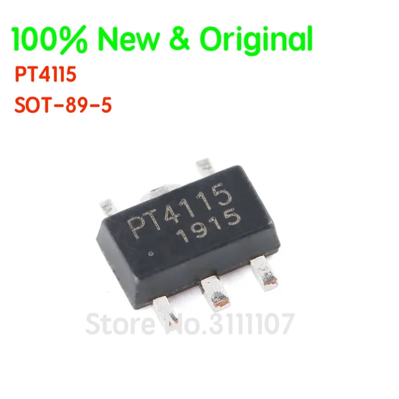 

20PCS/LOT PT4115 SOT-89-5 30V/1.2A High Dimming Ratio LED Constant Current Driver Chip 100% New & Original