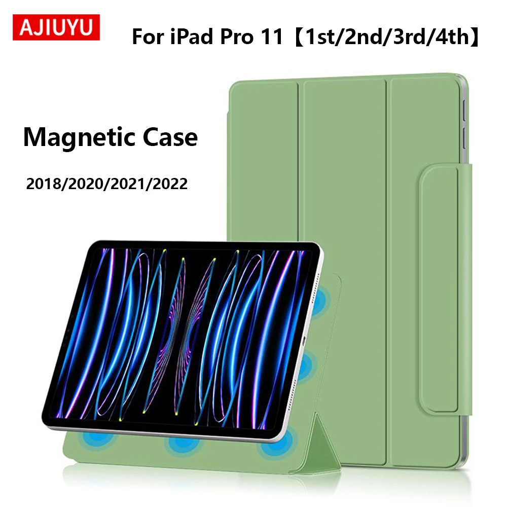 Intelligente magnetische Tablet-Hülle für iPad Pro 11 1., 2., 3., 4. Generation, magnetische Verschlusshülle, dreifach faltbare Standhülle für iPad Pro 11