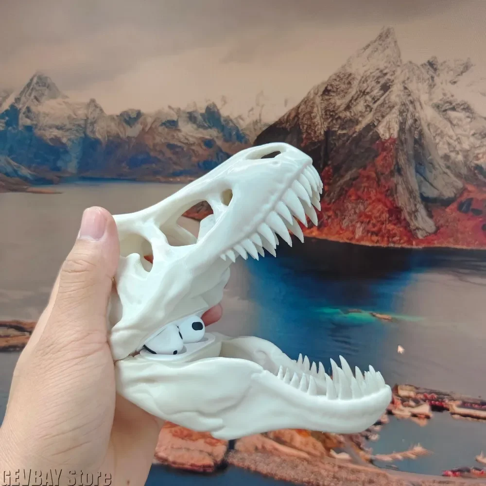 Dinosaur Skull Headphone Shell 3D Printing Material for AirPodsPro 1 2 3 AirPods 4 3