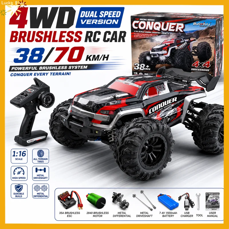 Suchiyu 16102 1:16 High Speed Rc Car With Led Light Drift 70km/H Or 38km/H 4wd Rc Off-Road Car Monster Truck Toy Adults Gift