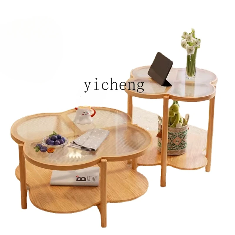 

Zk Cloud Tea Table Solid Wood Living Room Home Simple Modern Small Apartment Shaped Tea Table