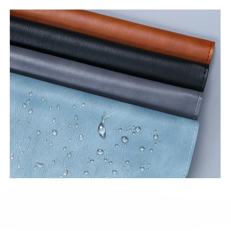 A4 Leather Document Bag Storage Bag  Large Capacity Double-layer File Folder Business Official Briefcase image 6