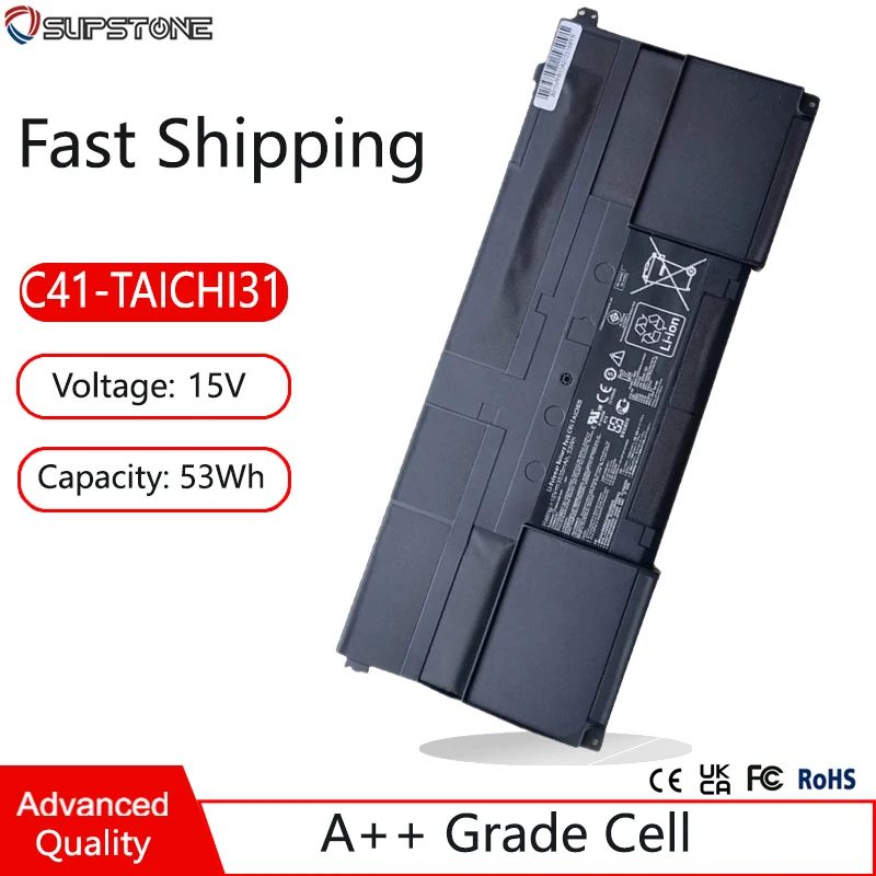 

New C41-TAICHI31 TAIPR93 Laptop Battery For Asus TAICHI 31-DH51 NS51T CX020H CX010H CX002P CX009H 0B200-00330000 0B200-00270000