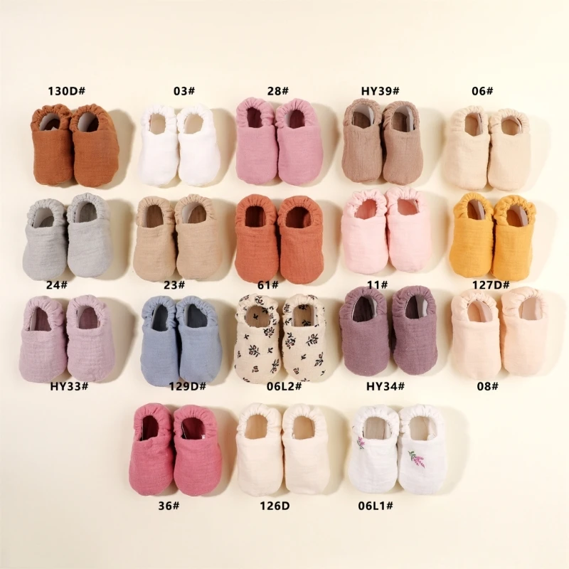 1 Pair Cotton Infant Shoes Soft Socks Booties Comfortable Baby First Walkers Shoes for Newborns And Toddlers