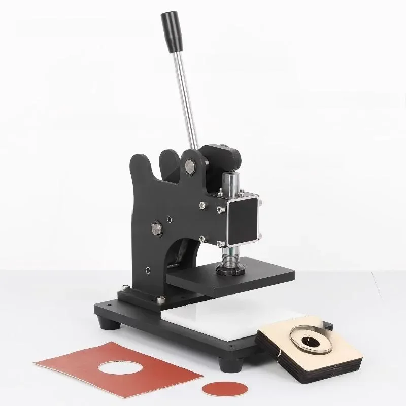 Manual Die Cutting Machine Small Leather Blanking Fabric Stamping Cutter Craft Tool for DIY Sewing Patch Cardboard Paper