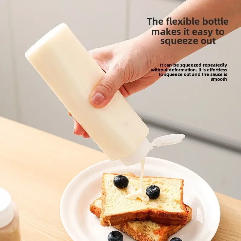 Botella de aceite a prueba de fugas con escala precisa para controlar el condimentos, mejora la botella exprimidora de salsa de ensalada de grito