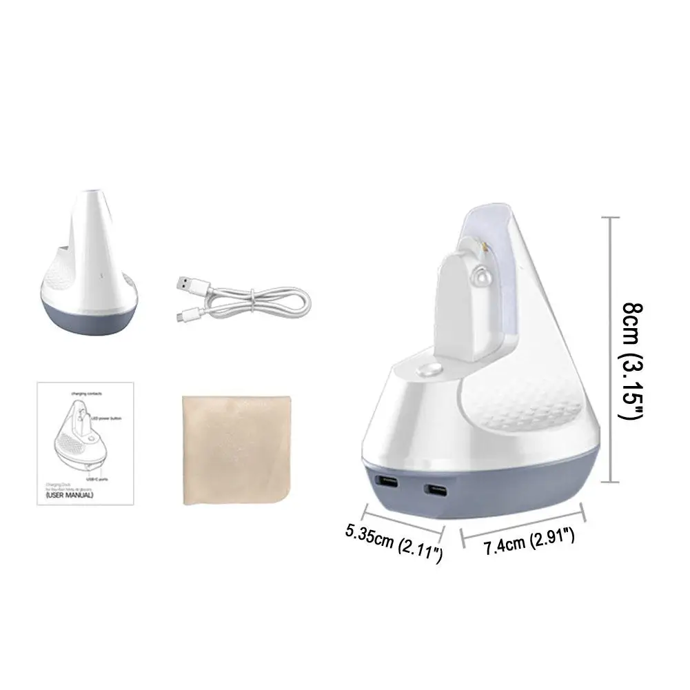 Trinkbare Reiseladestation für Meta Smart Glasses AI-Brille, schnelles Aufladen, Mini-Anti-Rutsch-tragbare Ladestation mit Typ C