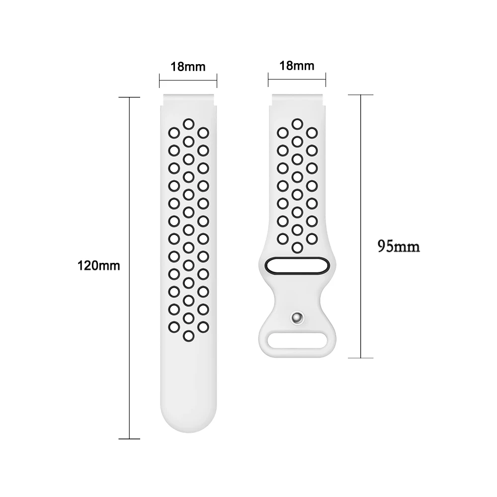 Силиконовый ремешок 18 мм для Garmin Vivoactive 4S/Active S/Venu2S 3S, ремешок для Garmin Forerunner 265S 255S, двухцветный мужской и женский ремешок