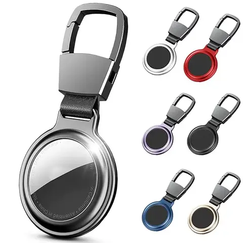 For Airtag Holder Metal Protective Sleeve Premium Aluminum Cover Air tag Keyring Case Airtags Holder For AirTags Protection Case