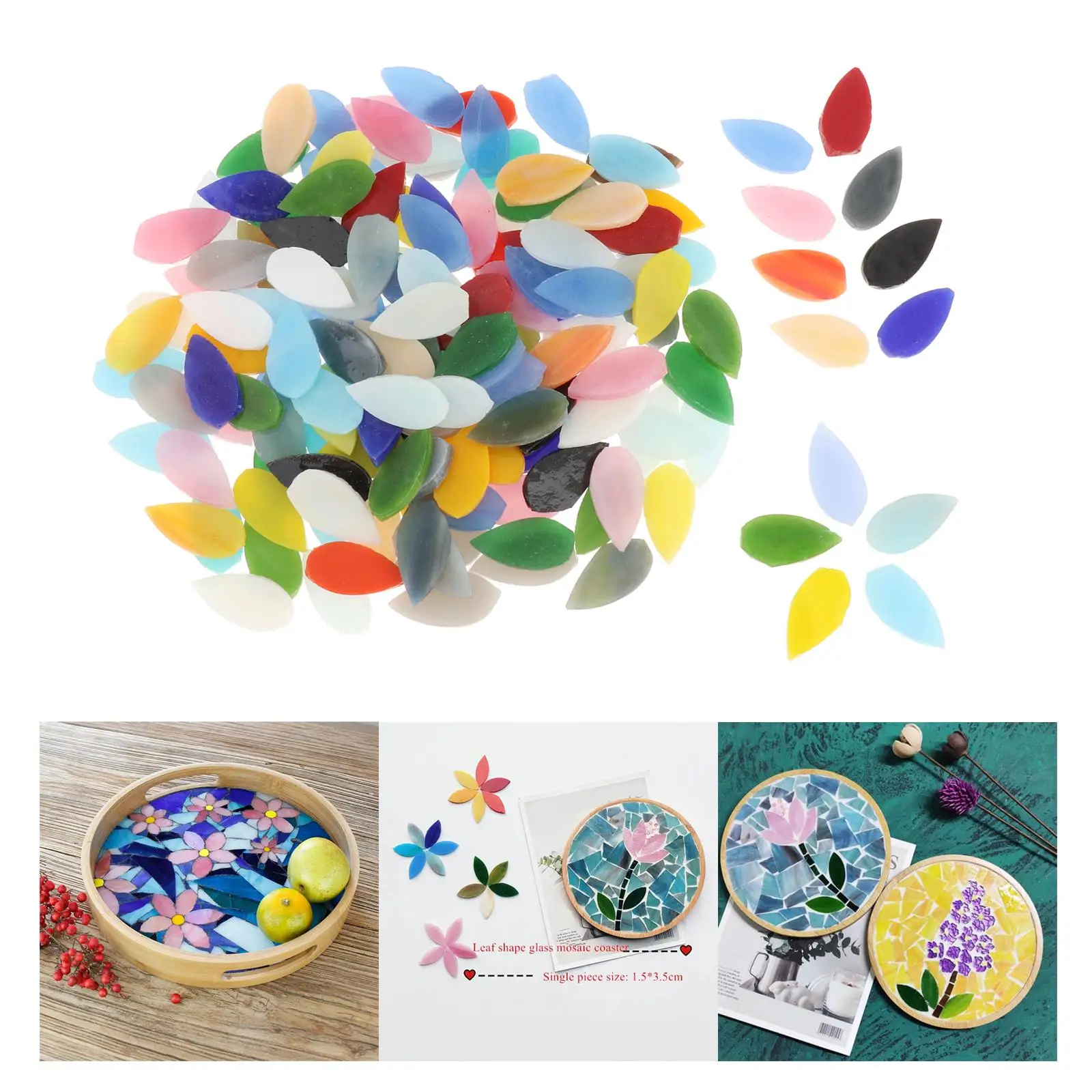 150 Pcs Mixed Colors Mosaic Tiles Hand-Cut for Crafts Garden Pots