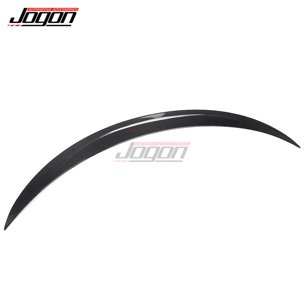 Dry Carbon Fiber Exterior Car Rear Trunk Spoiler Lip Rear Wing Splitter Panel Cover Trim Accessories For Tesla Model 3 2024