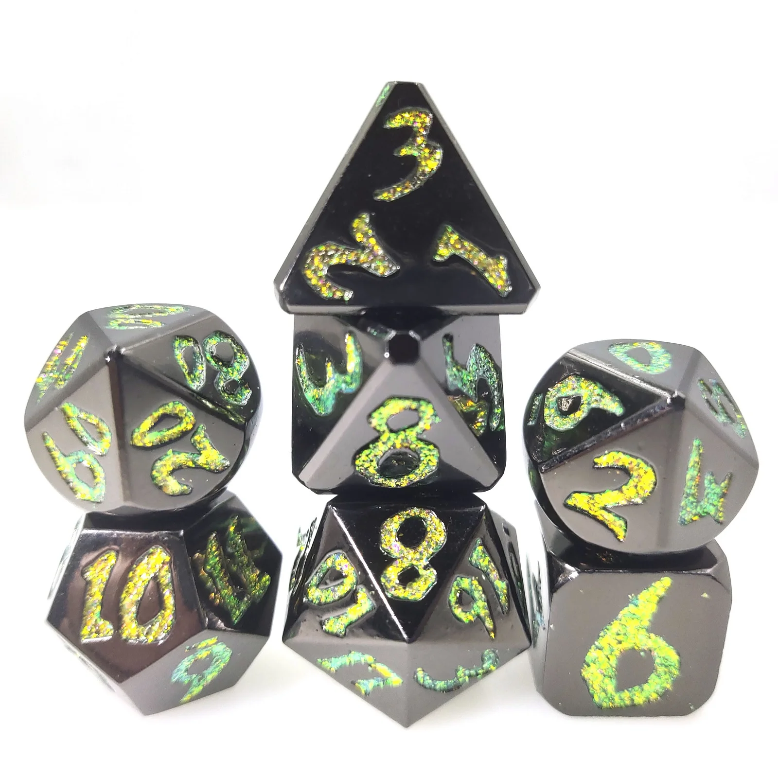 Metal DND Dice Set D&D Dice 7-piece Dungeon and Dragon Dice D&D Dice with Box Role Playing Dice RPG Polyhedral Dice Set