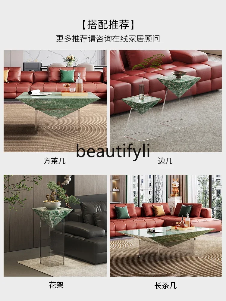 DD45 Italian Minimalist Entryway Table High-End Creative Corridor Wall-Mounted Acrylic Floating Entryway Table