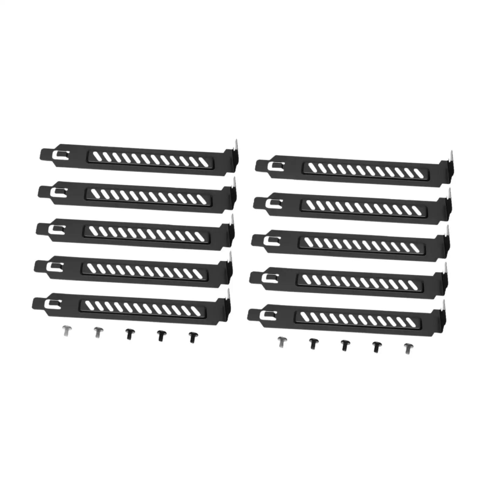 10x Abdeckplatte für Erweiterungssteckplatz, einfache Installation, PCI-Steckplatzabdeckungen für Luftstrom