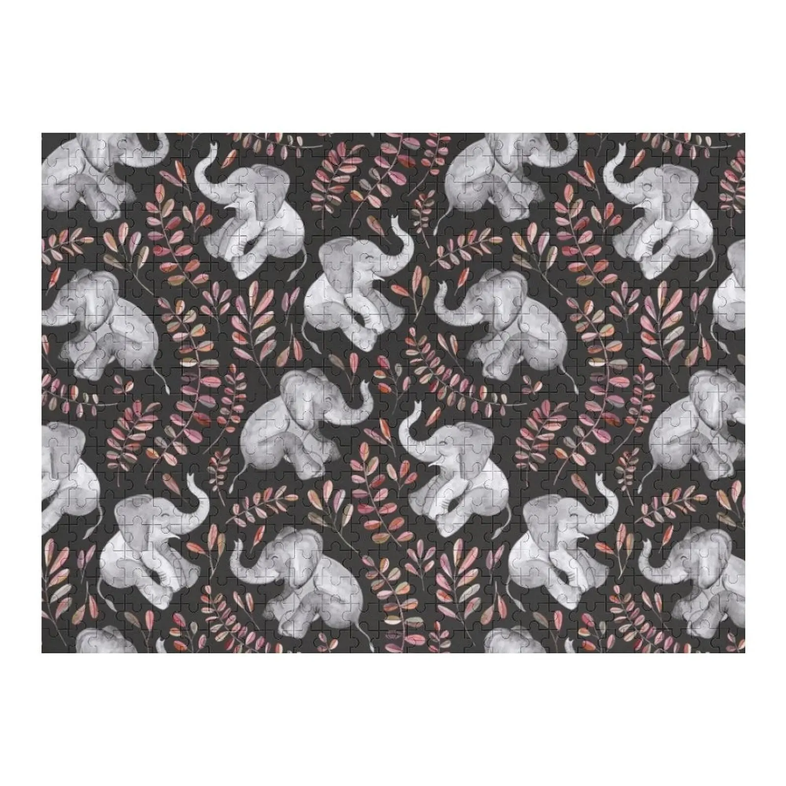 

Laughing Baby Elephants – Coral Jigsaw Puzzle Customized Photo Custom Photo Puzzle