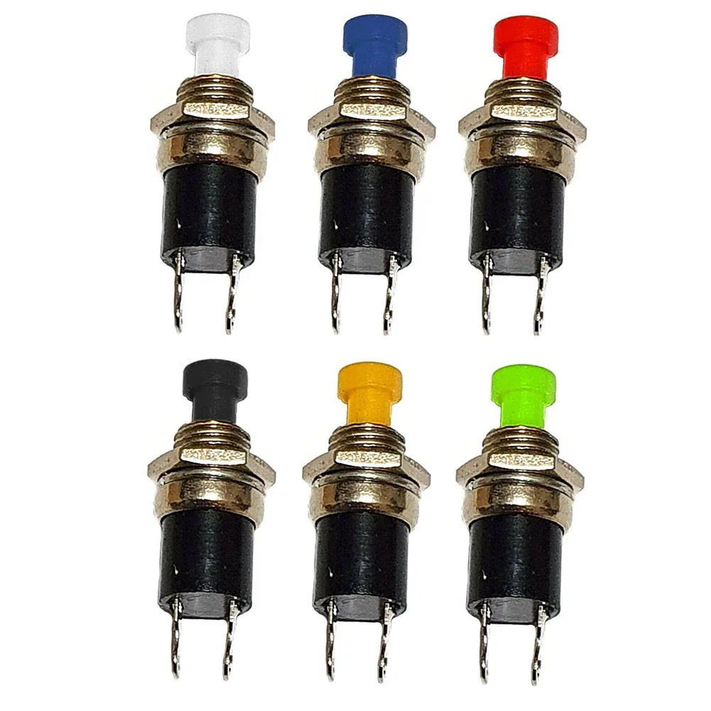 5x กดสวิตช์ปิด (เปิด) สวิตช์ปุ่มโลหะชั่วขณะ SPST สําหรับอุปกรณ์ไฟฟ้า อุปกรณ์เสริมเครื่องมือในสต็อก
