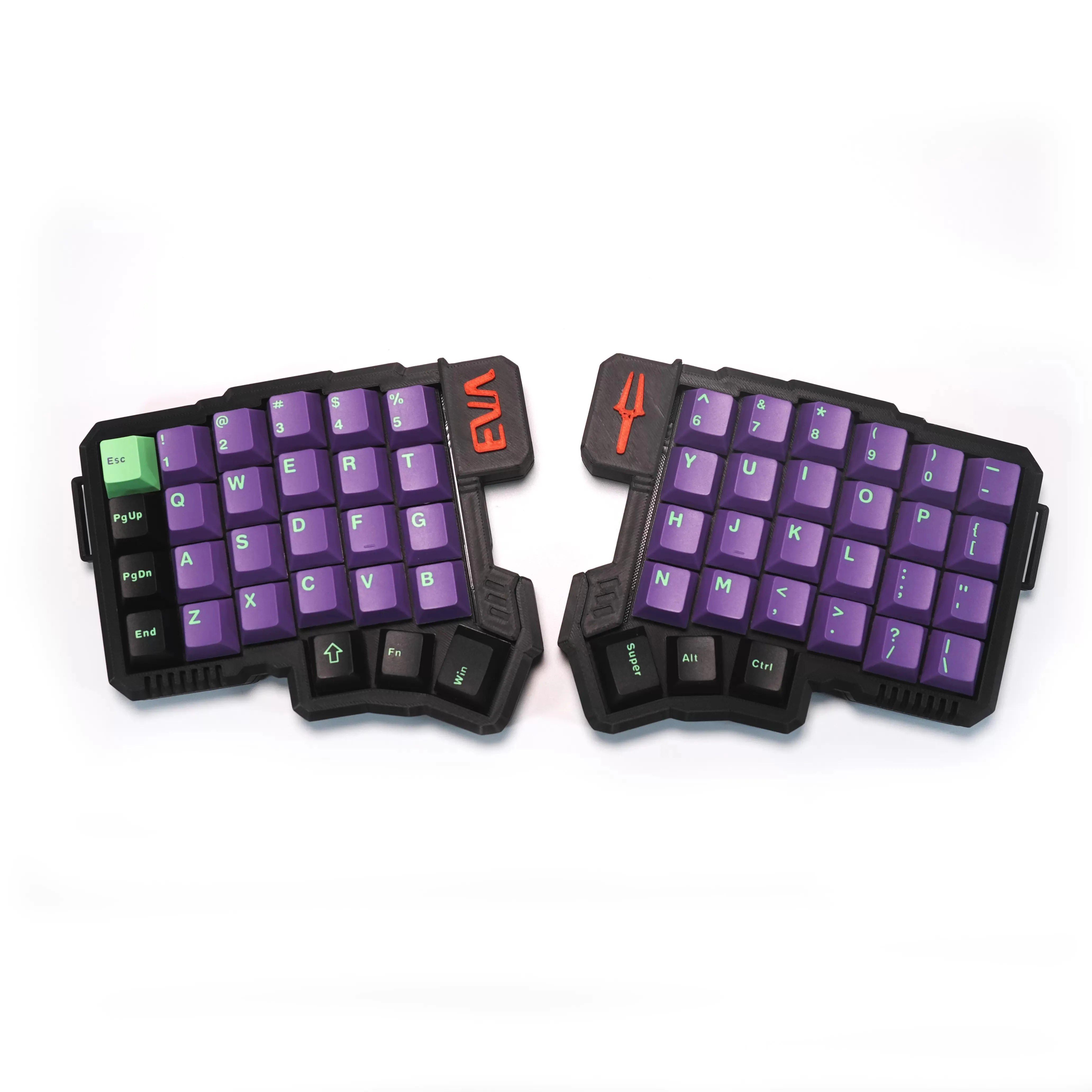 Silakka54 Split Keyboard Wired Ergonomics Custom Keyboard Adjustable Inclined Support  Support Qmk/Vial Split Keyboard