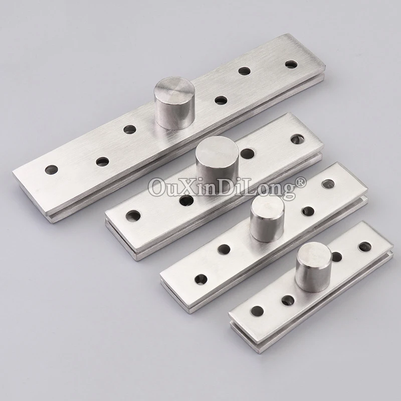 

HOT 10PCS Stainless Steel Invisible Door Pivot Hinges 360 Degree Freely Rotary Hidden Furniture Door Hinges Install Up and Down