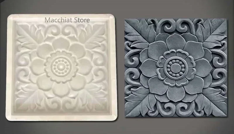 

In Chinese Antique Style Brick Carving Plastic Mold Courtyard Decoration Paving Floor Tile Shadow Wall Cement Relief Template