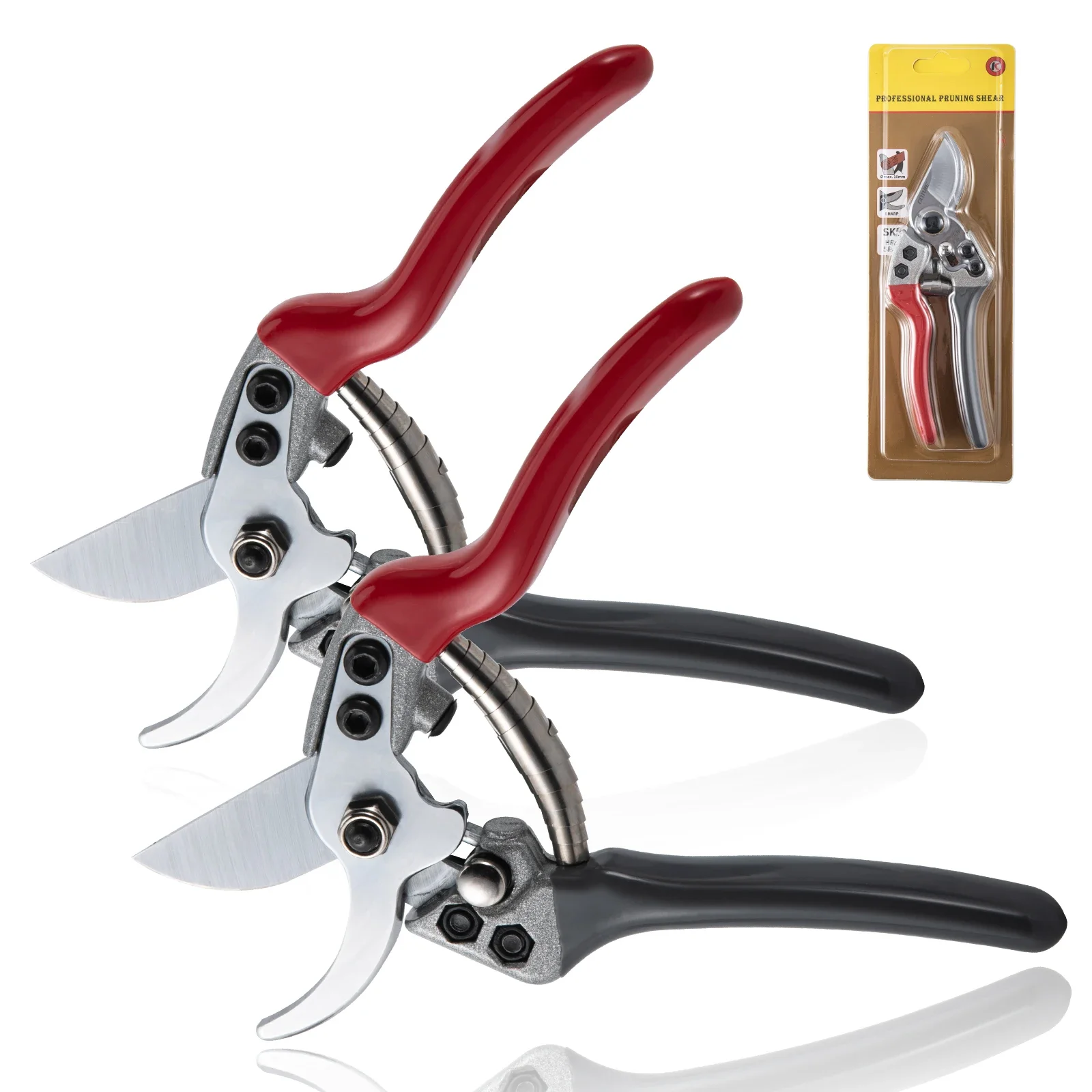 2Pcs Garden Pruning Shears 3 Colors Stainless Steel Blades Hand Pruner Grape Fruit Picking Weed Household Potted Scissors Tool