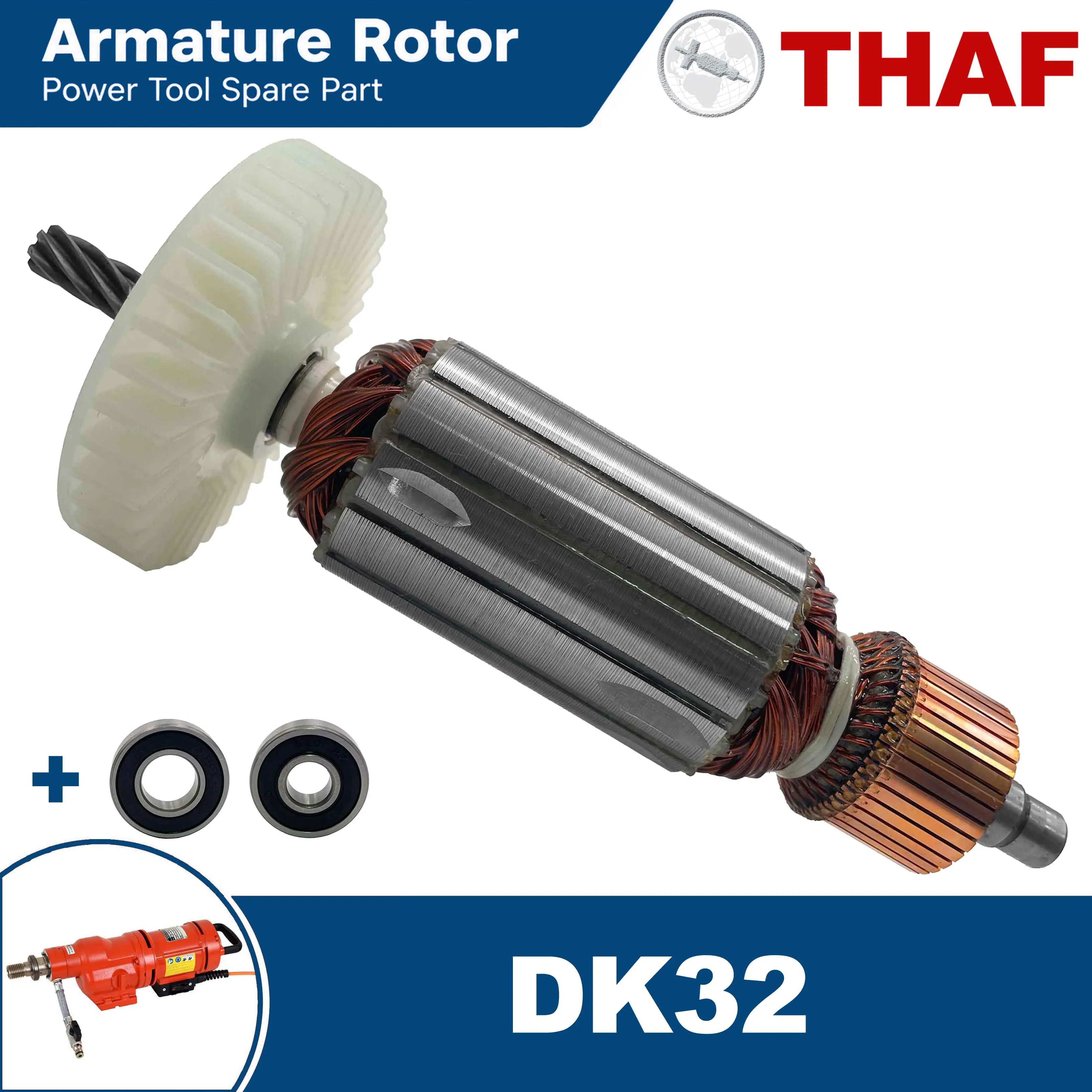 AC220V-240V DK32 Armature Rotor Anchor Motor Replacement Spare Parts For WEKA Core Drill