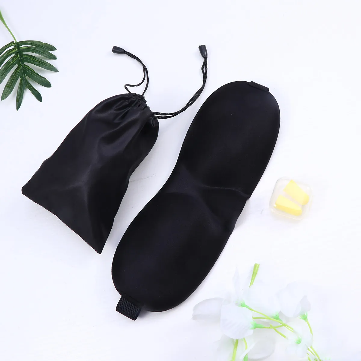Soft Polyester Eye Mask Light Blocking Comfortable Eyeshade Alleviates Eye Fatigue Improves Sleep Quality for Home