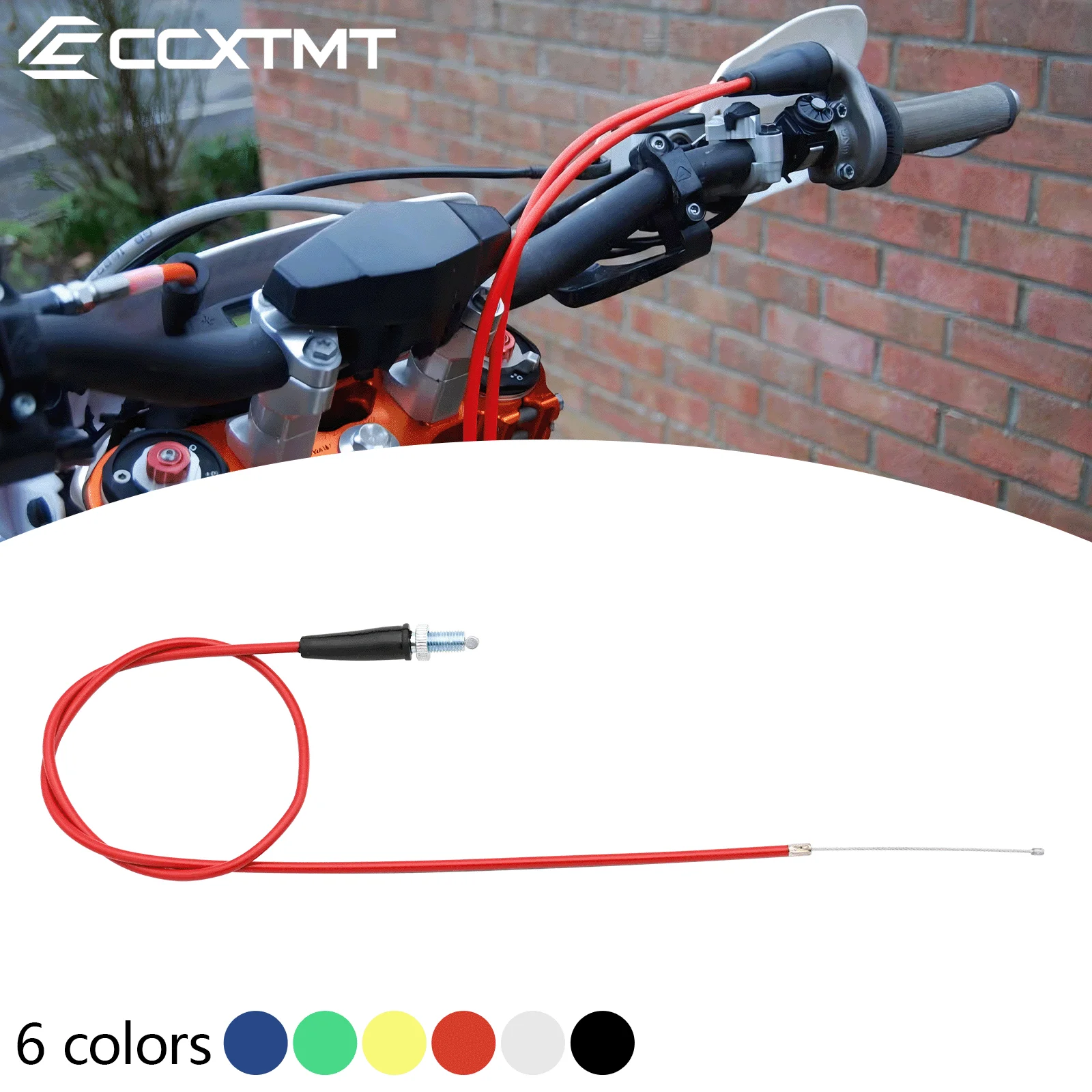 

980mm 1080mm Straight Head Motorcycle Gas Throttle Cable For Yamaha KTM Kawasaki Honda Suzuki ATV Dirt Bike Motocross Universal