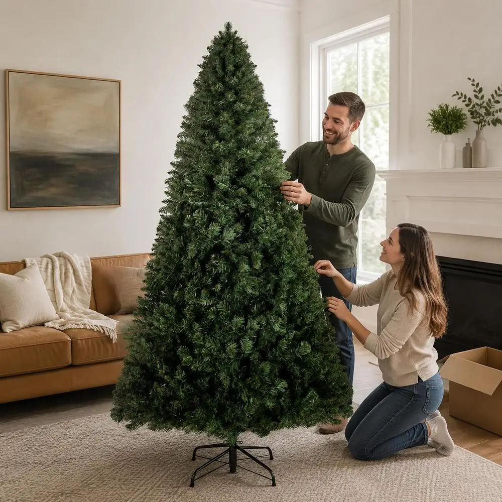 Sapin de Noël artificiel 220 cm – 1 346 pointes et pied métal