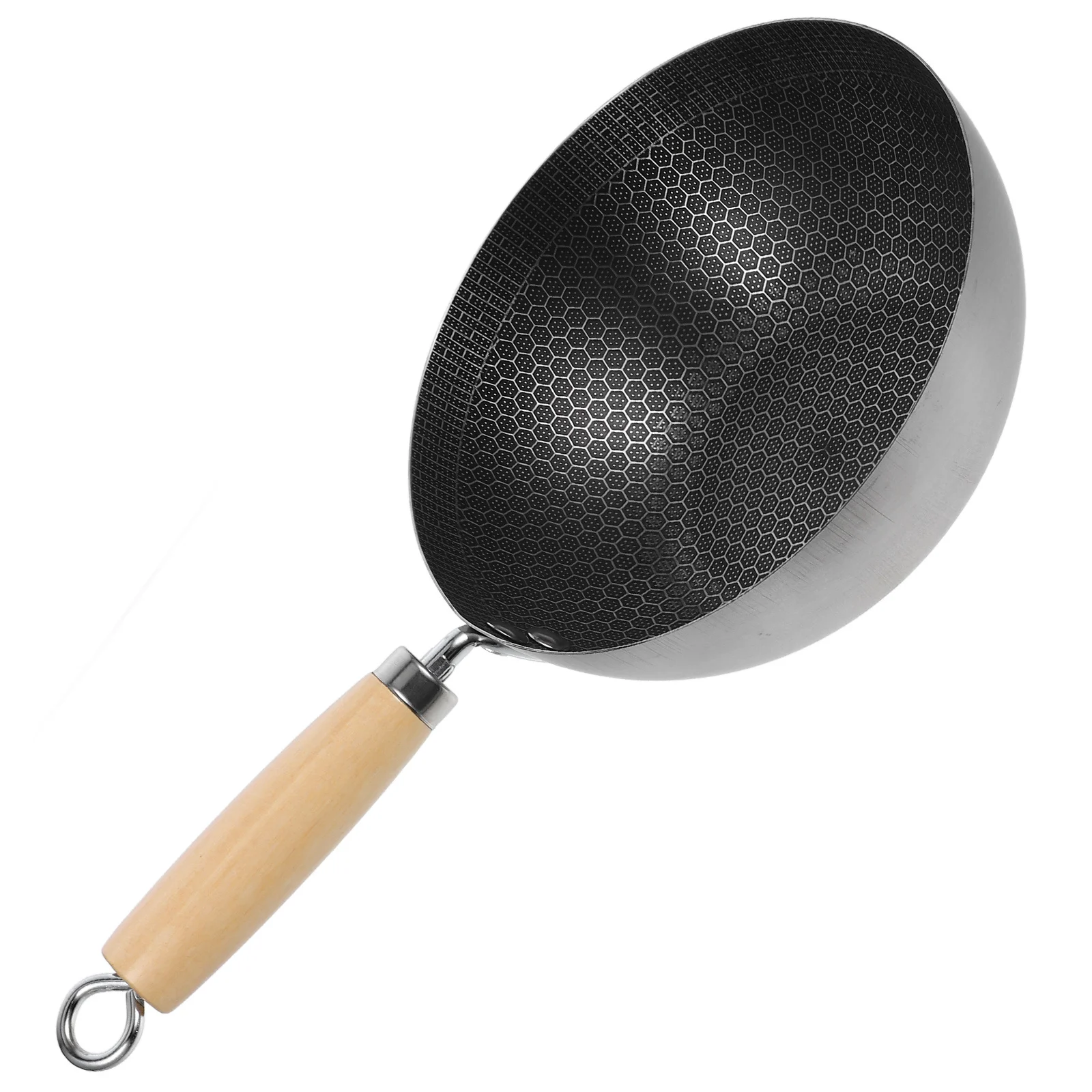 

1pc Honeycomb Wok Stainless Steel Frying Pan Non Stick Cookware For Electric Gas Induction Stove Kitchen Home Use