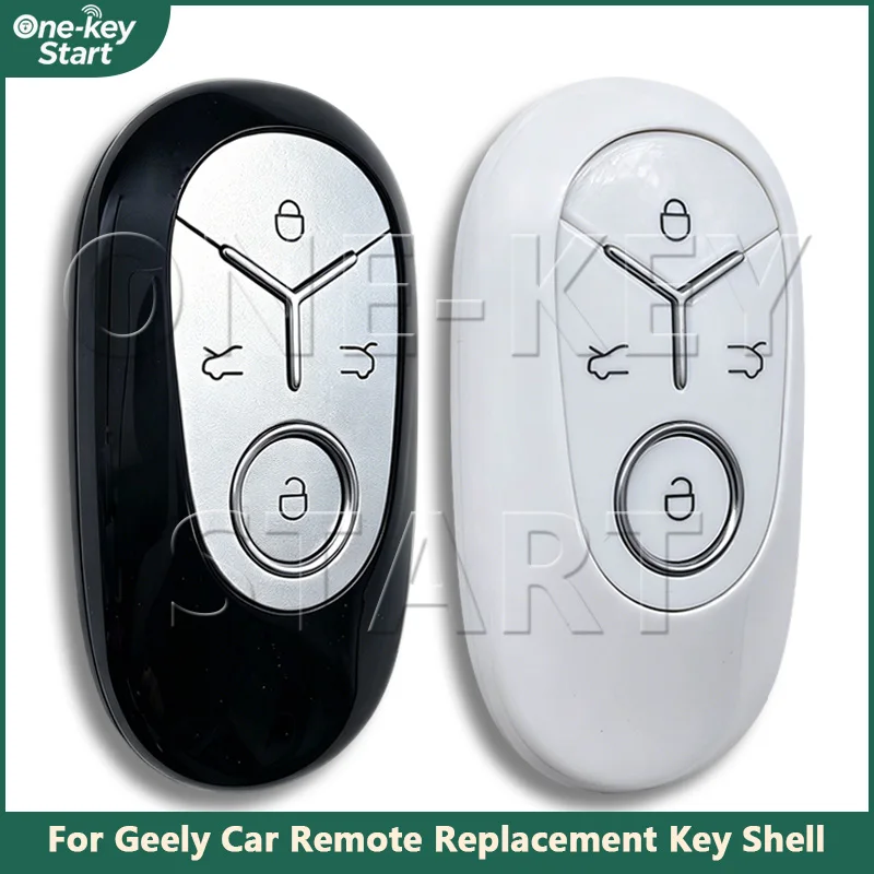 Black and White Car Remote Replacement Key Shell 4buttons For Geely XingYuan 310 410 XingYuan UP 2024-2026 【ONE-KEY START】