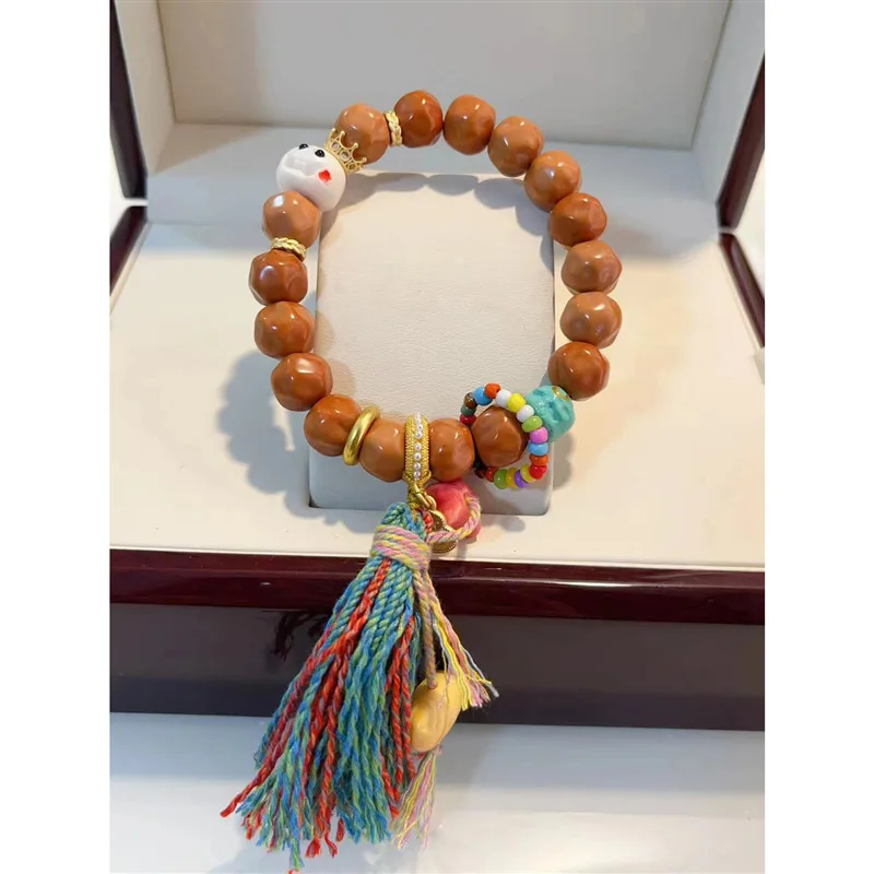 Monkey Meteorite With Tuo Gu Mantou Dumb Buddha Bead Bracelet