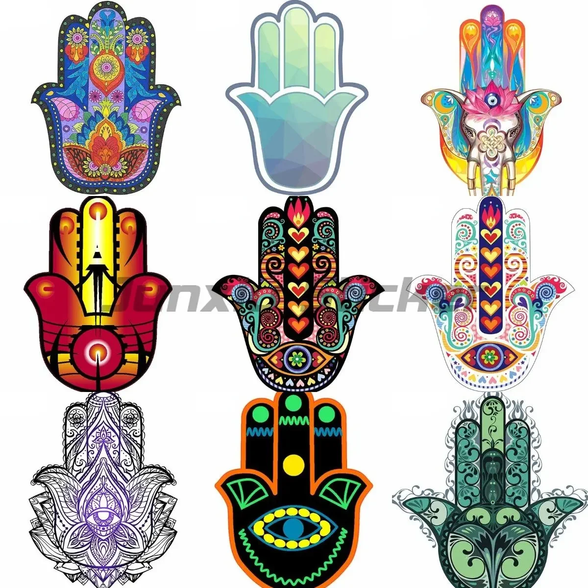 

Hamsa Vinyl Wall Door Truck Car Bumper Stickers Vinyl Laptop Windows Motorcycle Decoration customizable