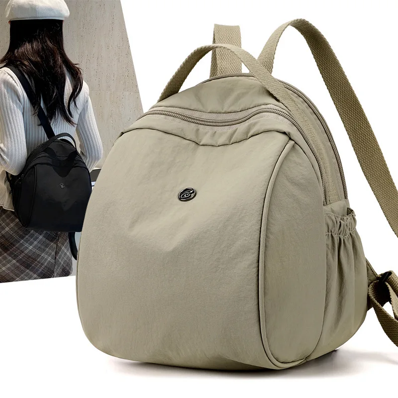 New Commuter Small Backpack Outdoor Casual Travel Simple Handheld Women's Bag Large Capacity Solid Color Double Shoulder Bags