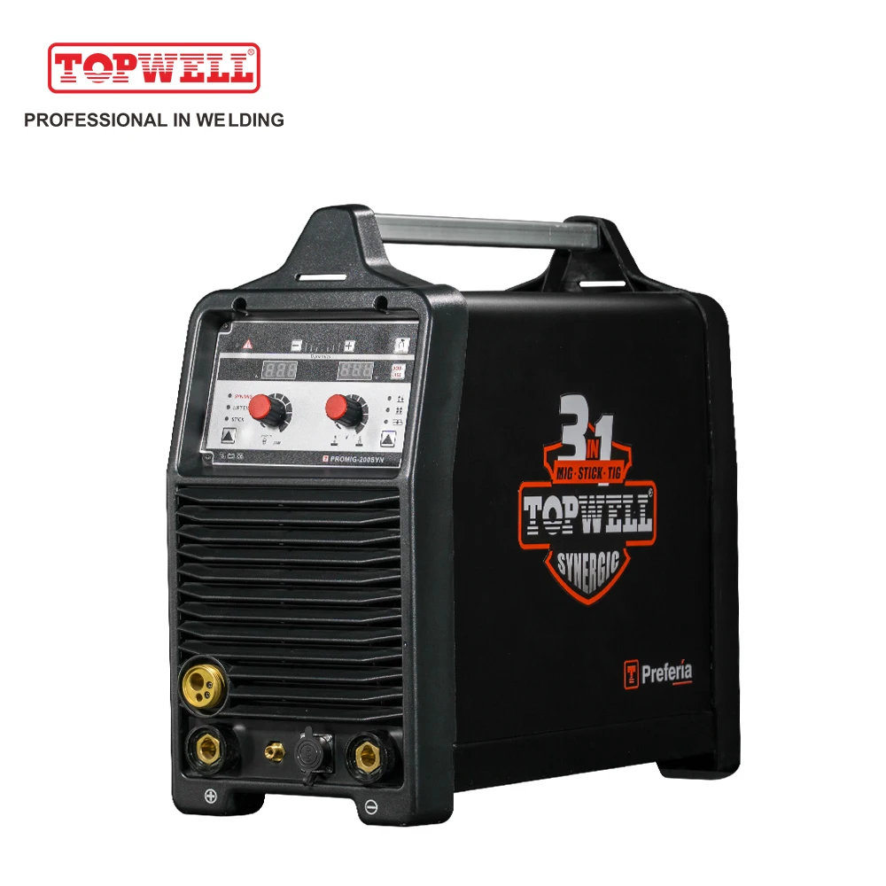 comfortable&professional inverter tig mig mma welding machine PROMIG-200SYN with synergic operation