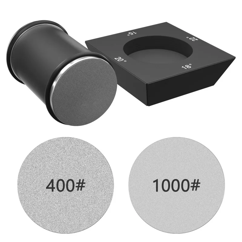 

Новая точилка для ножей, четырехсторонний алмазный точильный камень, 15/18/20/22 градусов, магнитный угловой ролик для заточки кухонных ножей