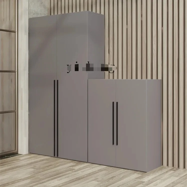 gray minimalist all-aluminum alloy belongs to housekeeping mop storage storage cabinet balcony outdoor sunscreen waterproof