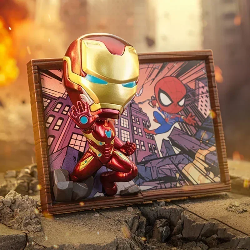 

POP MART Marvel фоторамка серии-Mystery Box игрушки куклы милые аниме фигурки украшения подарок слепая коробка сумка для догадок