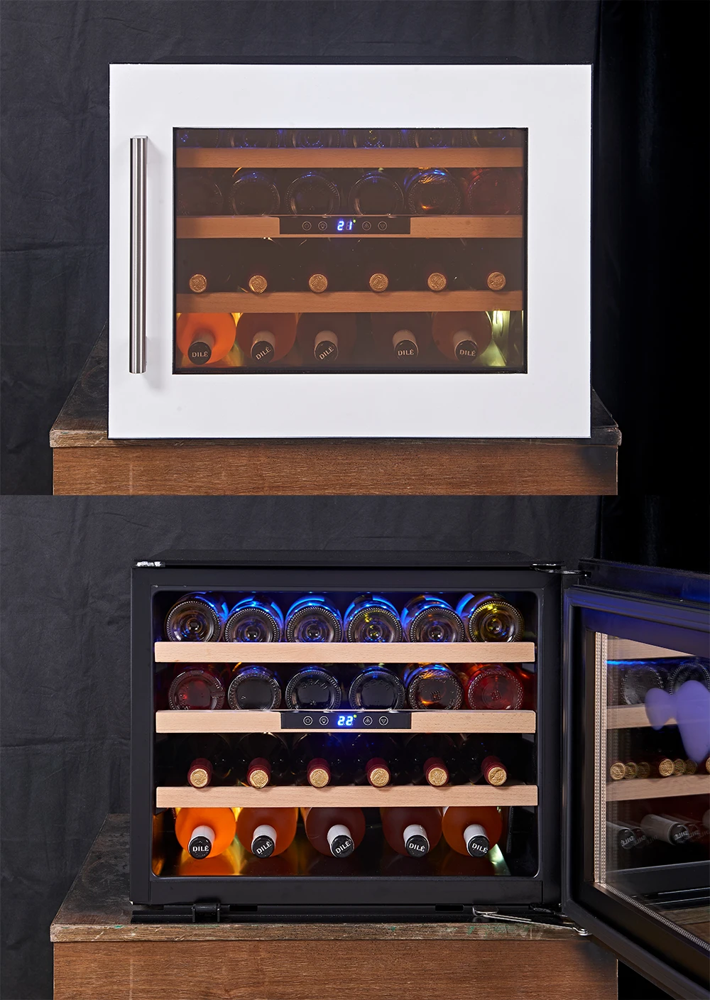 NE-420 Portable 56L High Quality Stainless Steel Smart Constant Temperature Air-Cooled Frost-Free Wine  Beverage Cooler