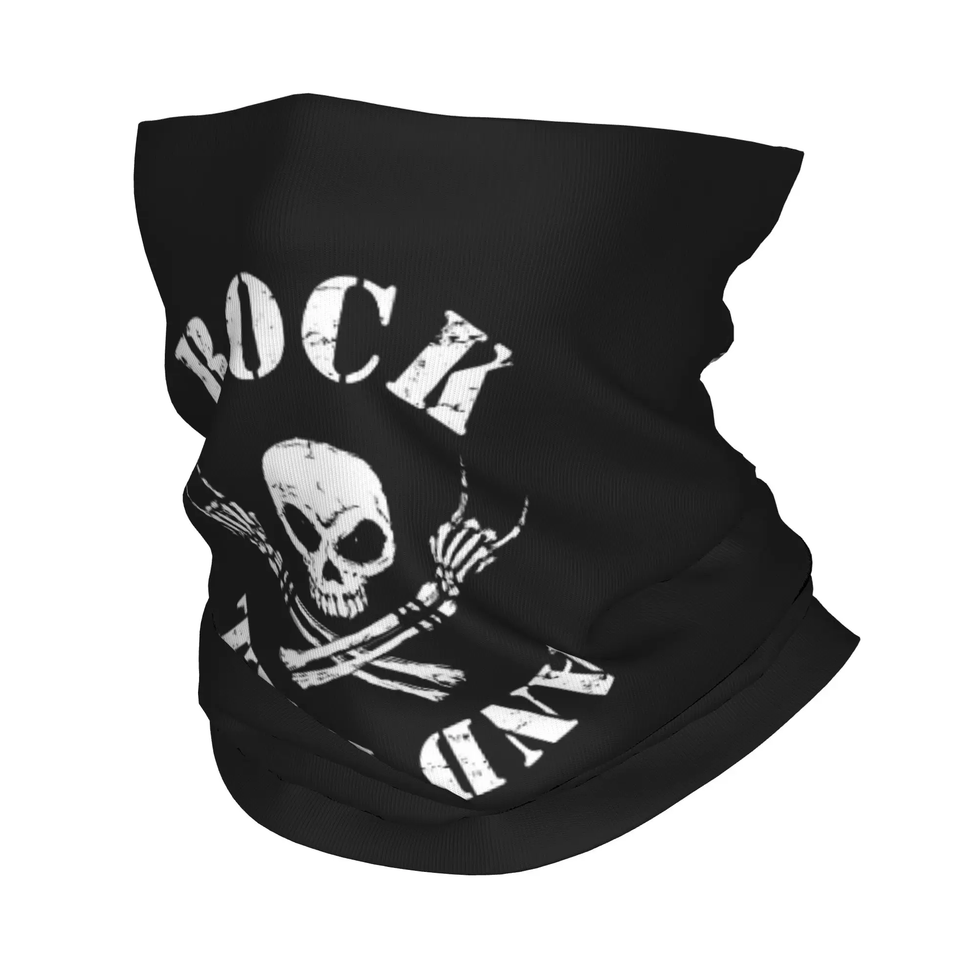 

Love Rock And Roll Print Bandana Neck Gaiter Printed Wrap Scarf Multi-use Headwear Hiking Fishing Unisex Adult