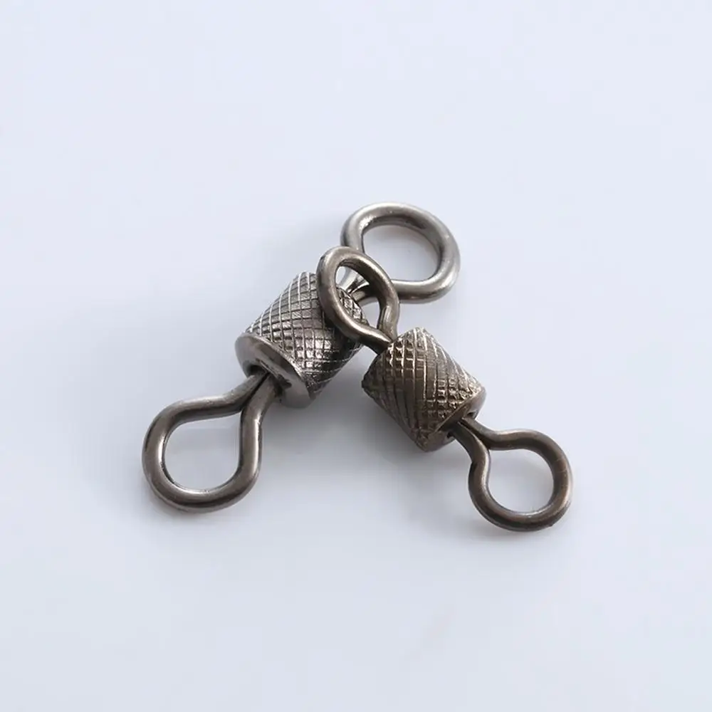 Fishing Swivels, Ball Bearing Swivel, Solid Rings Rolling Swivel with Safety Snap for Carp Fishing Accessories 50PCS/Lot