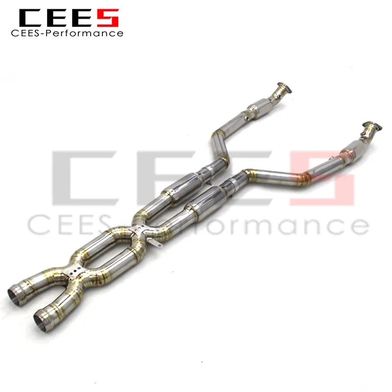 CEES Exhaust Catless Downpipe for BMW M3 E90/E92/E93 4.0L 2007-2013 Performance Titanium Exhaust  Mid Pipe System Assembly