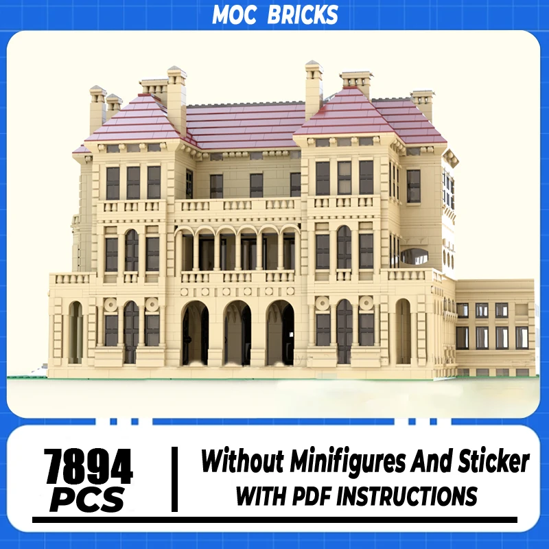 

Famous USA Street View Model Moc Building Blocks The Breakers-Newport Mansion Model Technology Bricks DIY Assembly Gifts Toys