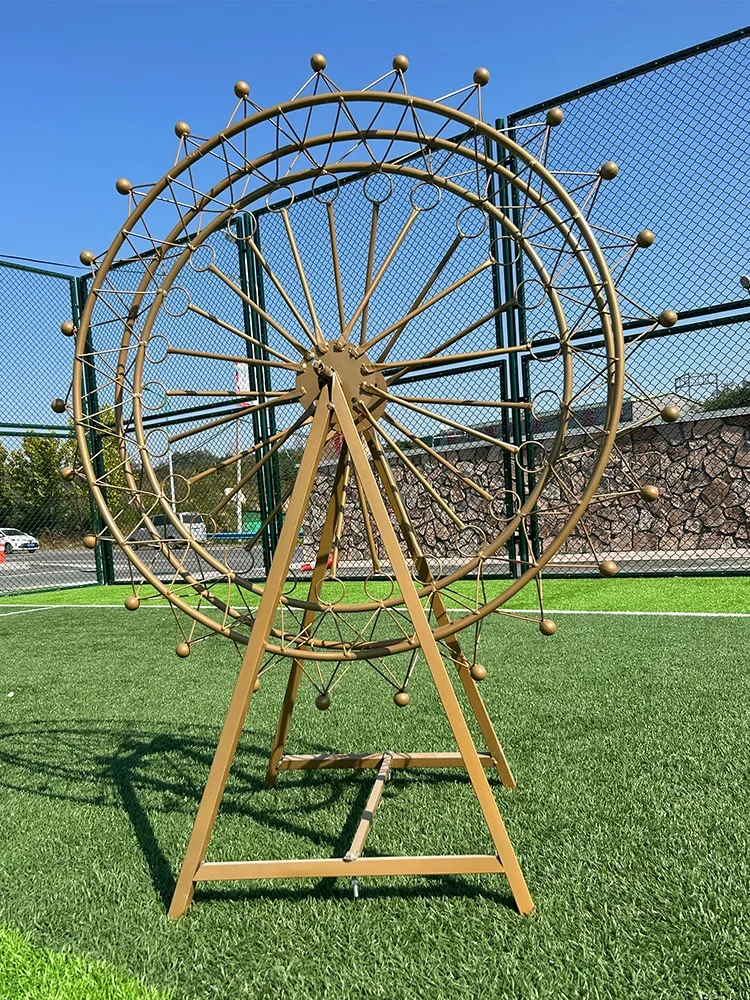 Wedding props Large wrought iron Ferris wheel floor ornament model Outdoor decoration Wedding decoration window