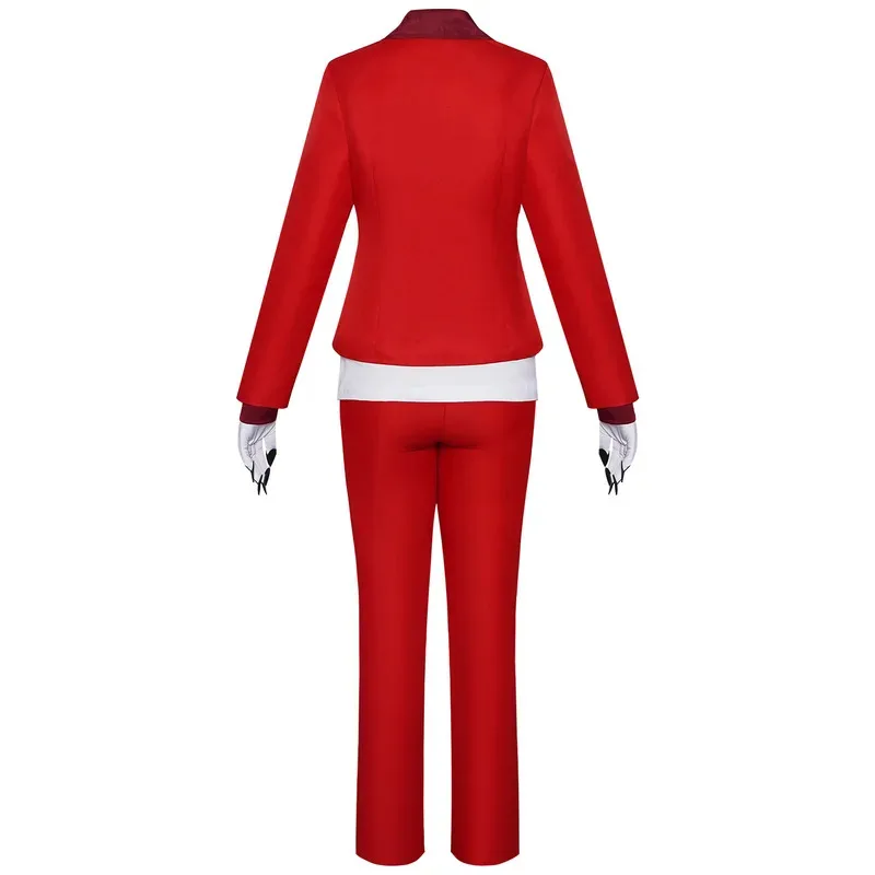 Disfraz de Anime Hazbin Cos Hotel Charlie Morningstar, traje rojo, chaqueta, peluca, ropa de fiesta de cumpleaños y Halloween, uniforme