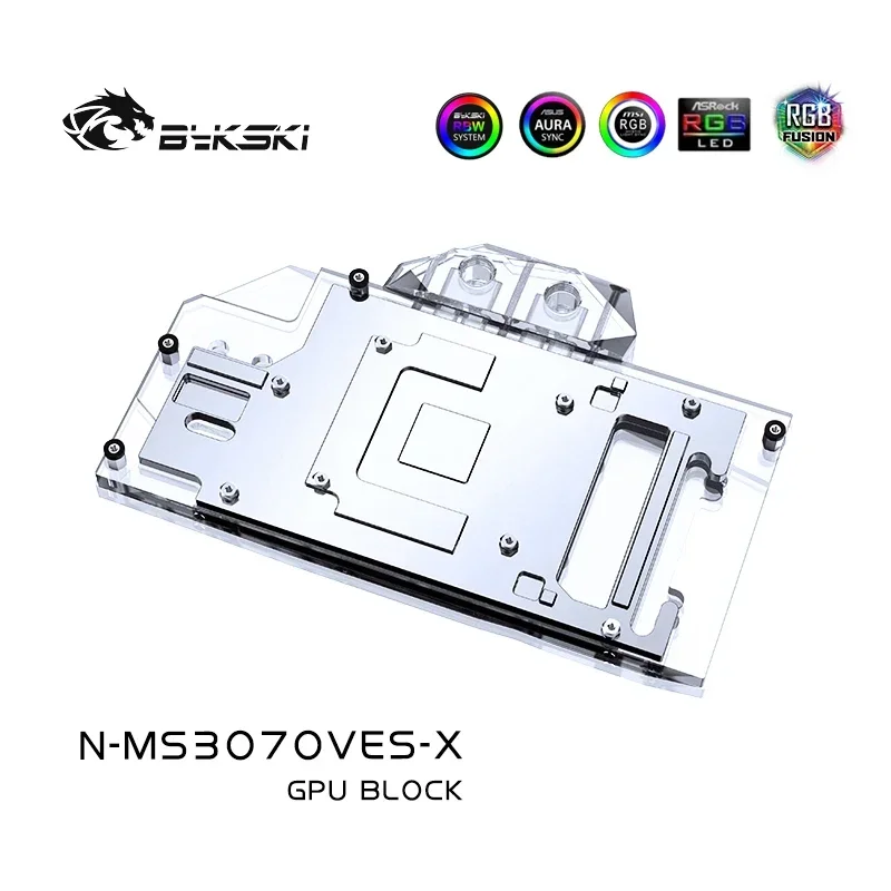 Imagem -04 - Bykski N-ms3070ves-x Gpu Bloco de Água para Msi Rtx 3070 Ventu 3x 8g oc Rtx3070 3060ti Ventu 2x 8g Placa de Vídeo Bloco Vga Gpu Cooler