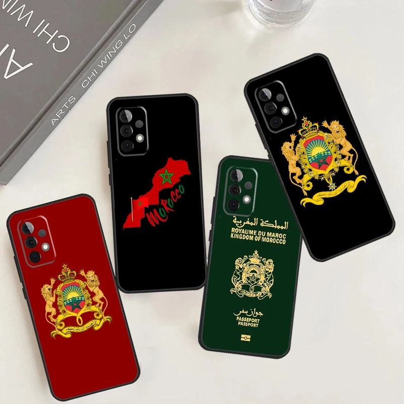 Maroc Morocco Flag Case For Samsung Galaxy A54 A34 A24 A14 A53 A33 A13 A52 A32 A22 A12 A71 A51 A15 A25 Cover