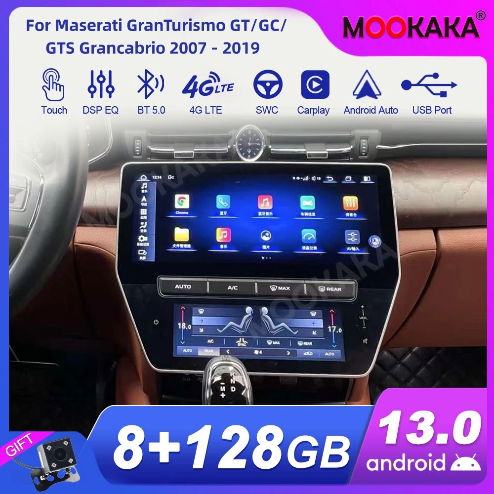 For Maserati GranTurismo GT/GC/GTS Grancabrio 2007 - 2019 Android Car Radio 2Din Stereo Receiver Autoradio Multimedia Player GPS