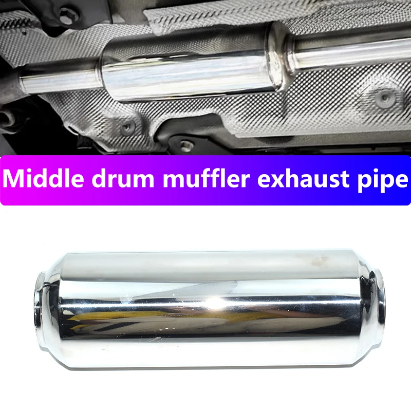 

Universal Exhaust tip Muffler 76MM(3'')/63MM(2.5") / 51MM(2'') Inlet Muffler Tip Pipe Exhaust Polished Stainless Steel Silencer