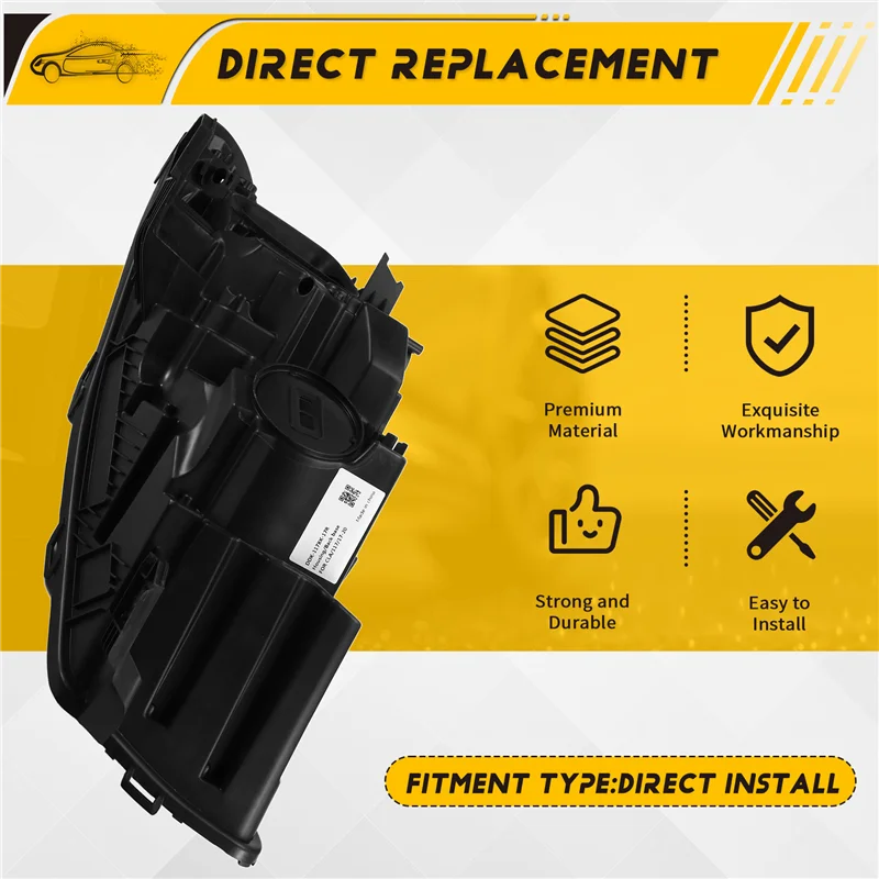 Podstawa przedniego reflektora do Mercedes-Benz CLA W117 2017-2020 Obudowa reflektora Tylna podstawa-FSM